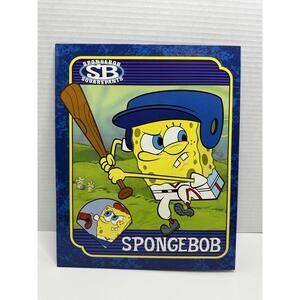 SpongeBob SquarePants Baseball 2-Pocket Paper Folder Nickelodeon #70209 VINTAGE